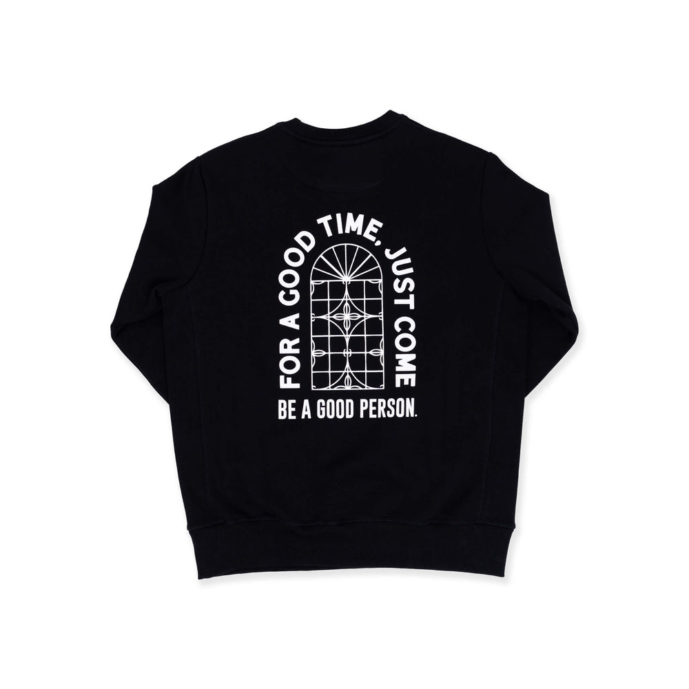 Be a Good Person X Ay Papi Crewneck - Black