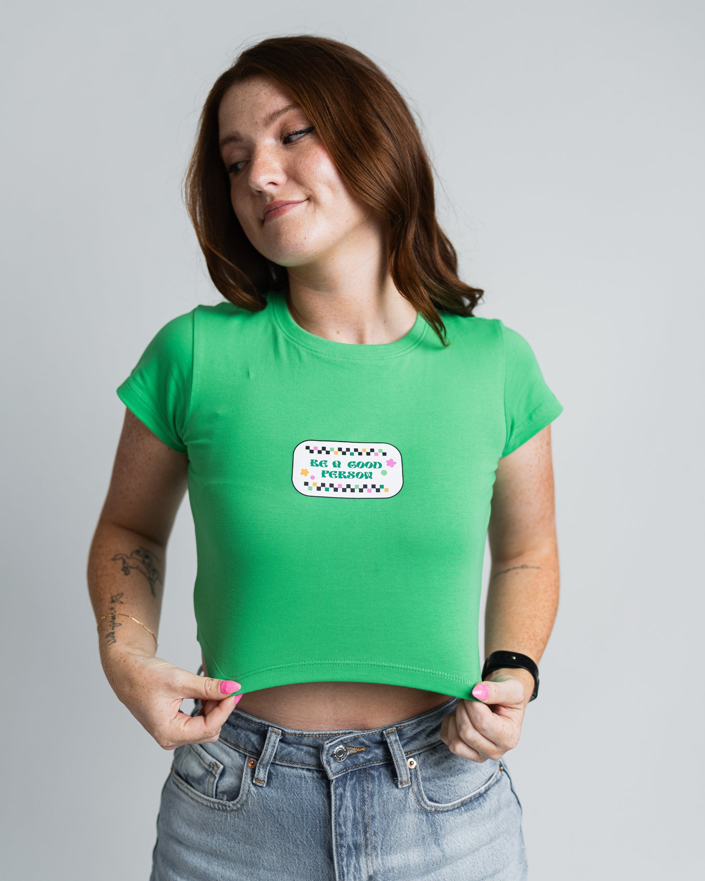 Good Gardens Baby Tee - Spearmint Green