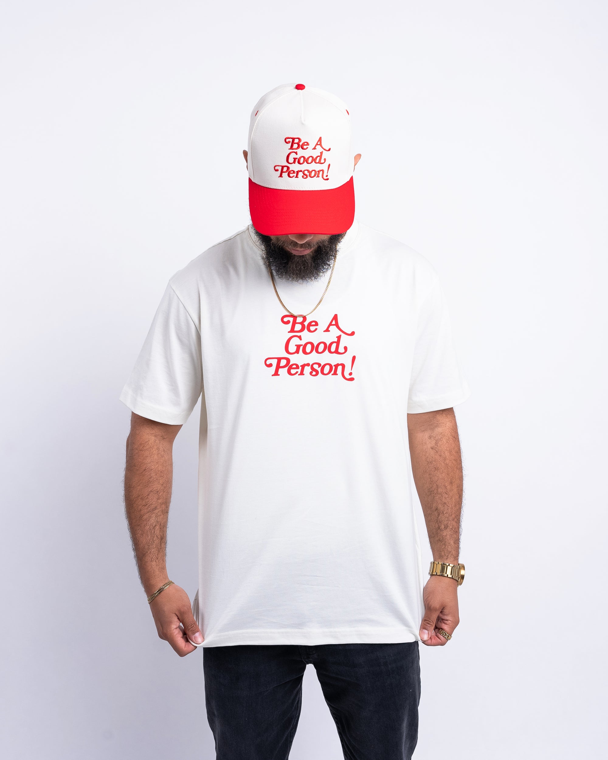Exclamation T-Shirt - Cream/Red