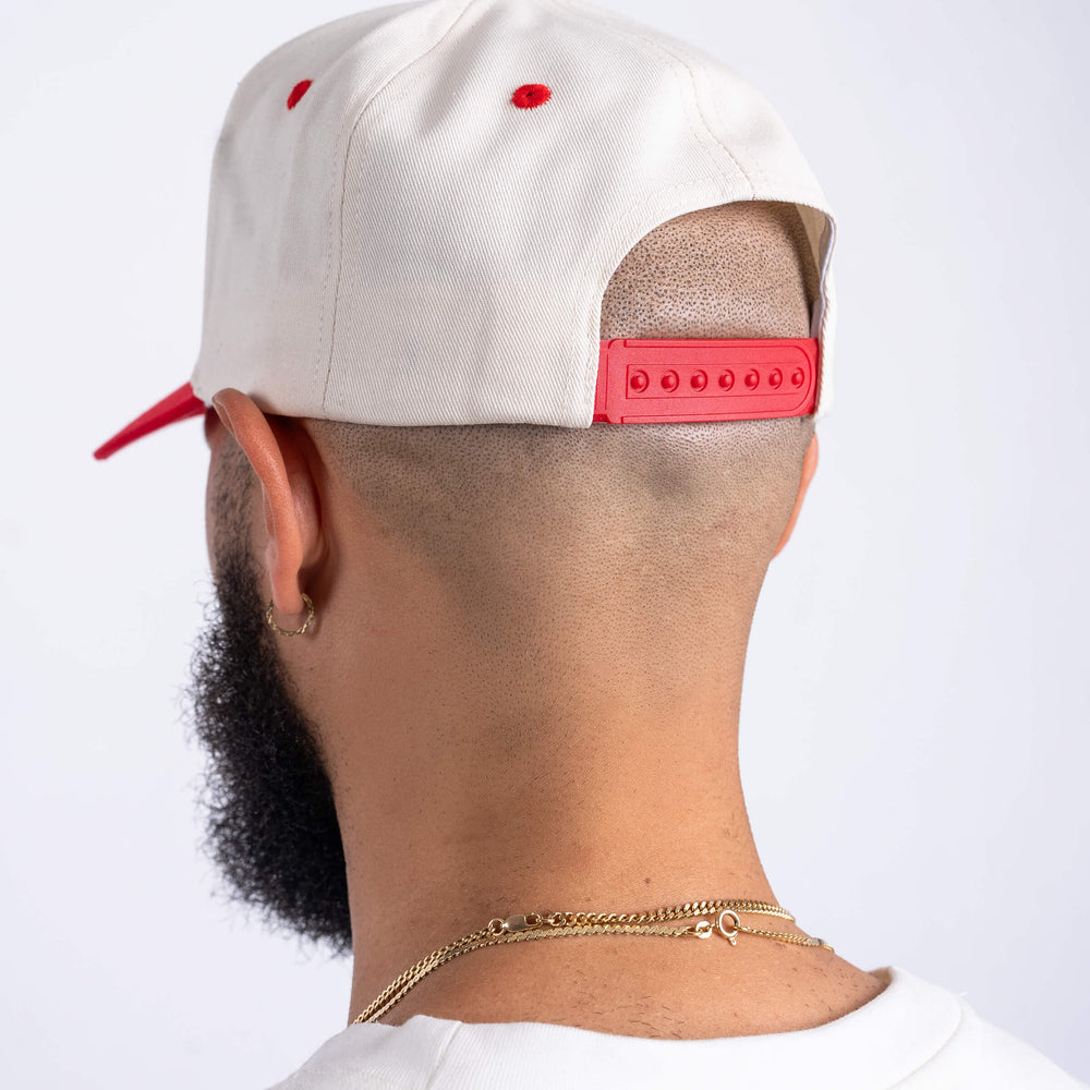 
                      
                        Exclamation Snapback Hat - Cream/Red
                      
                    