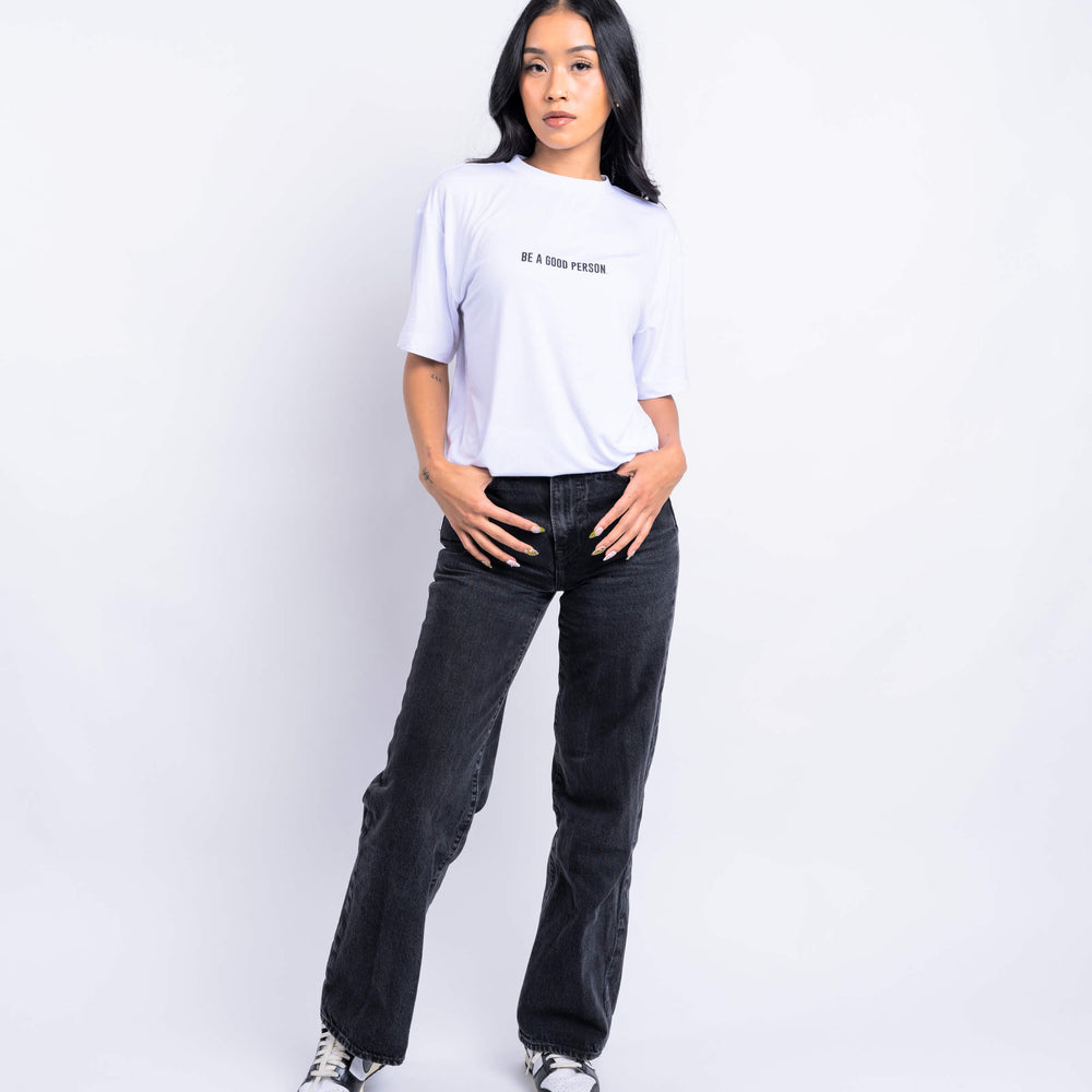 
                      
                        Super Soft Tee - White/Black
                      
                    