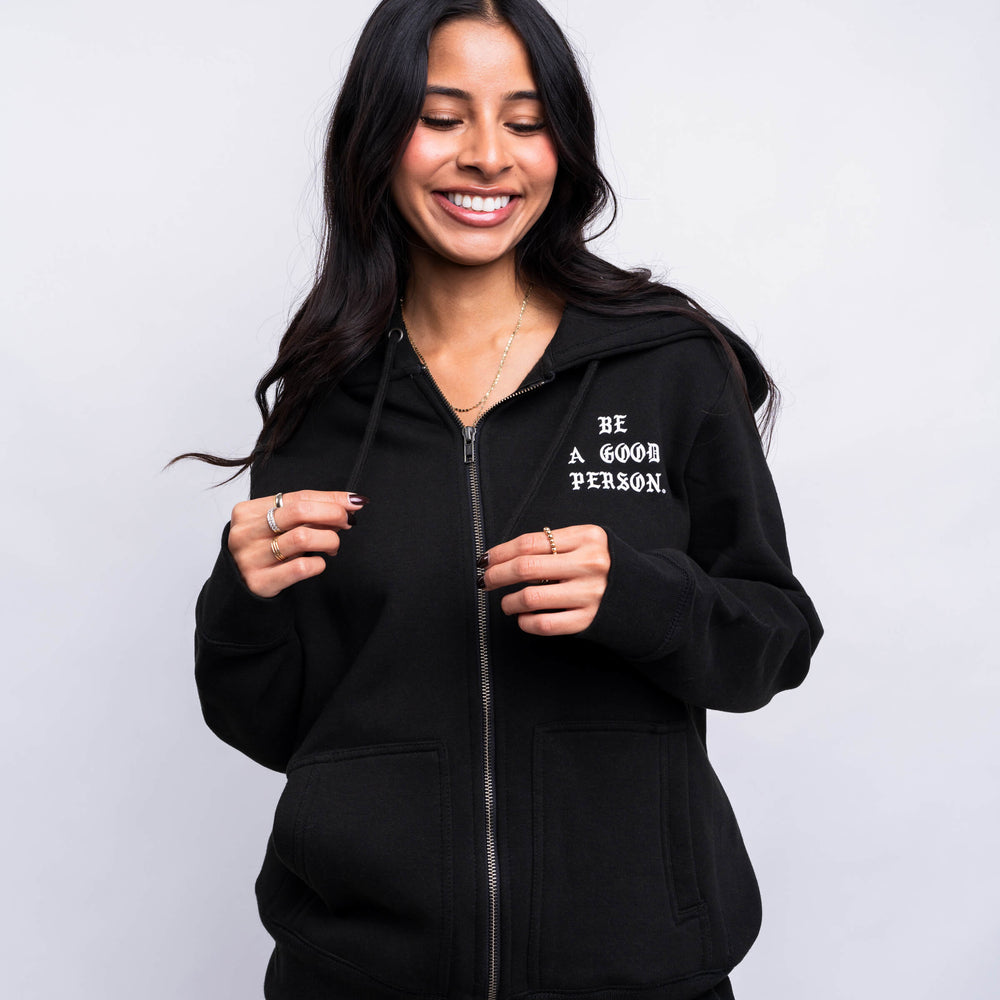 
                      
                        Saint Script Zip Up - Black
                      
                    