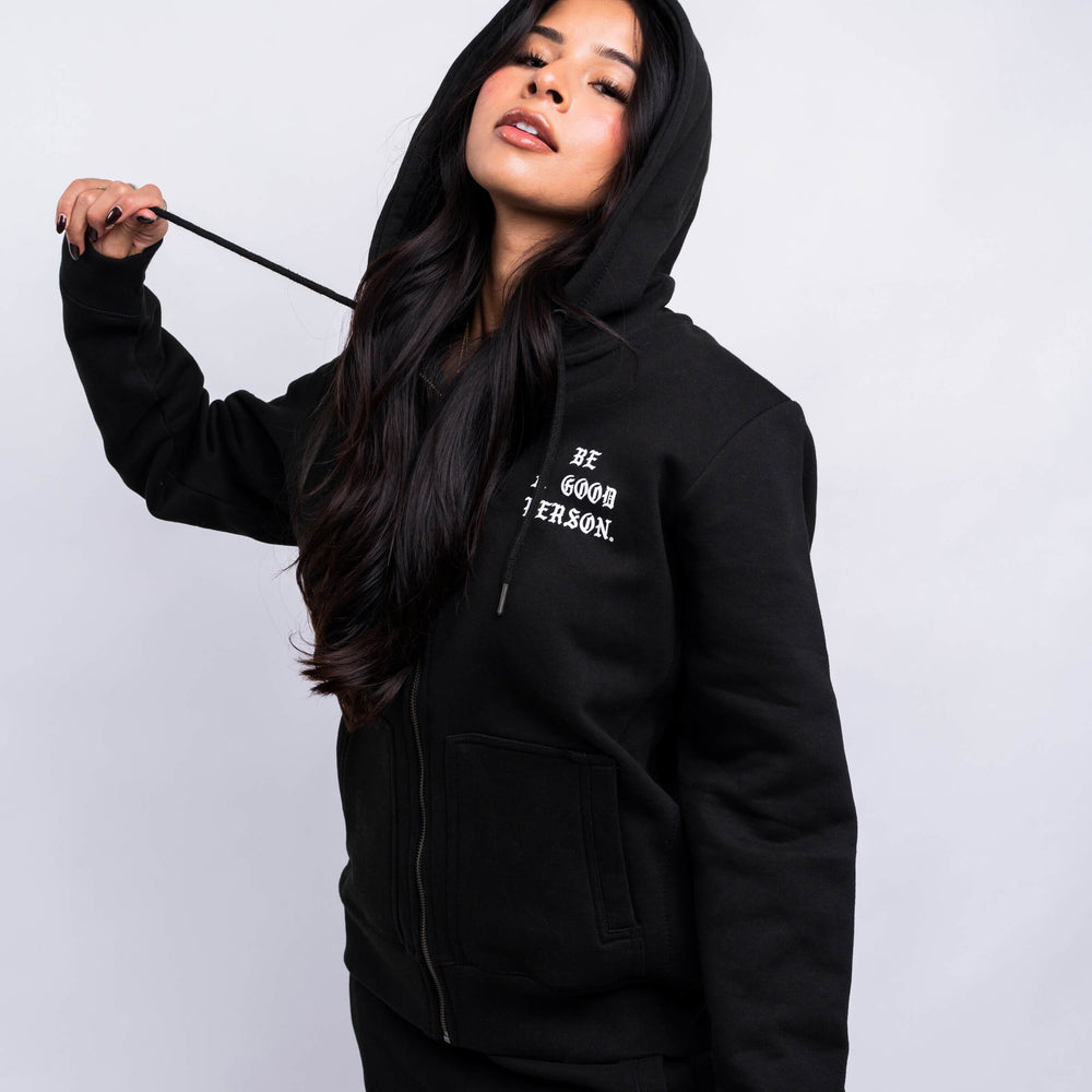 
                      
                        Saint Script Zip Up - Black
                      
                    