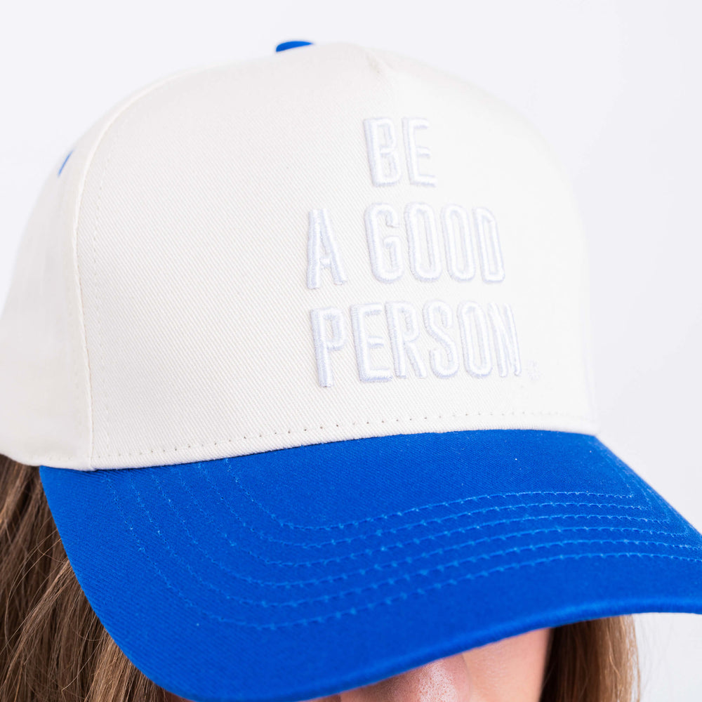 Signature Snapback Hat - Blue/White