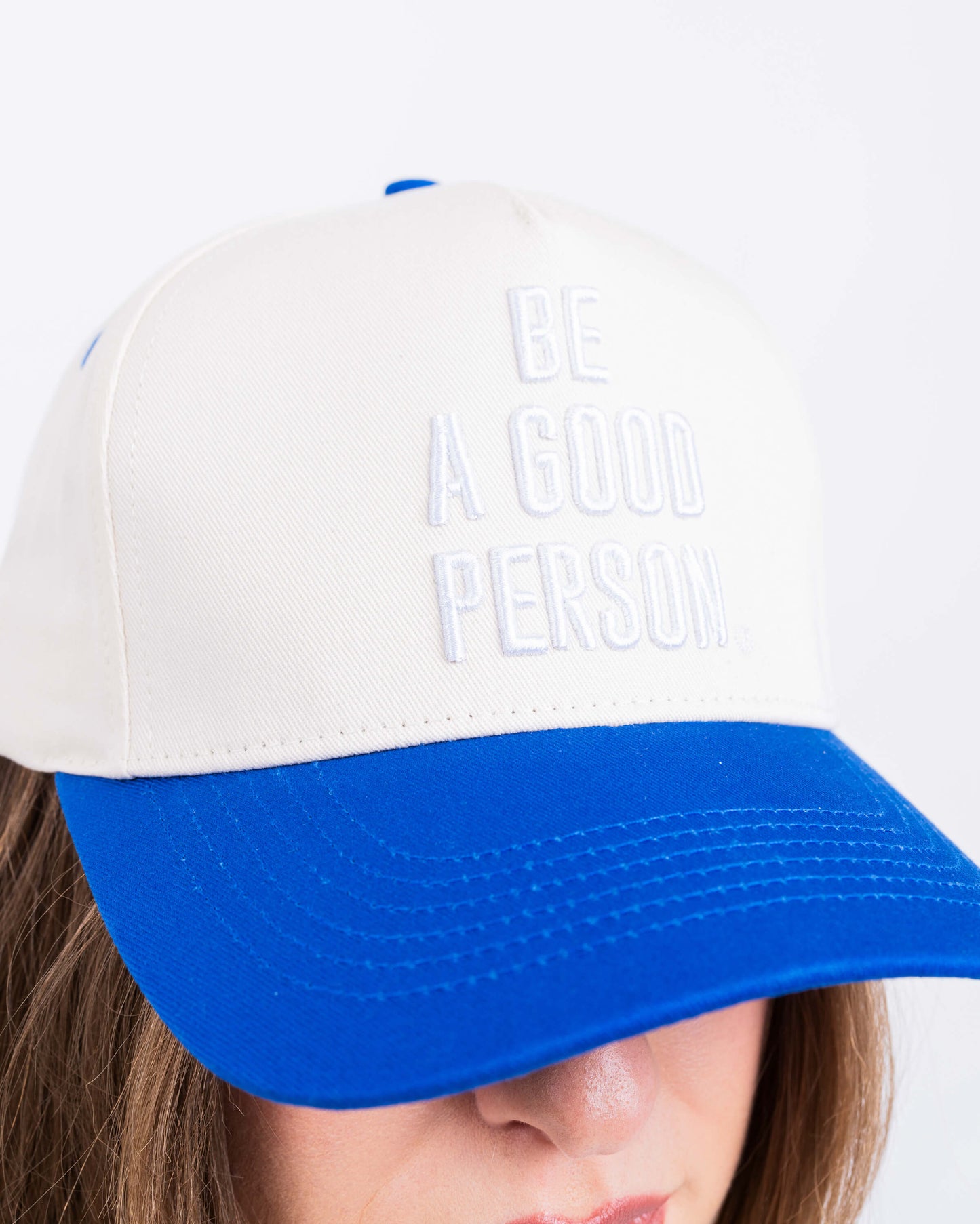 Signature Snapback Hat - Blue/White