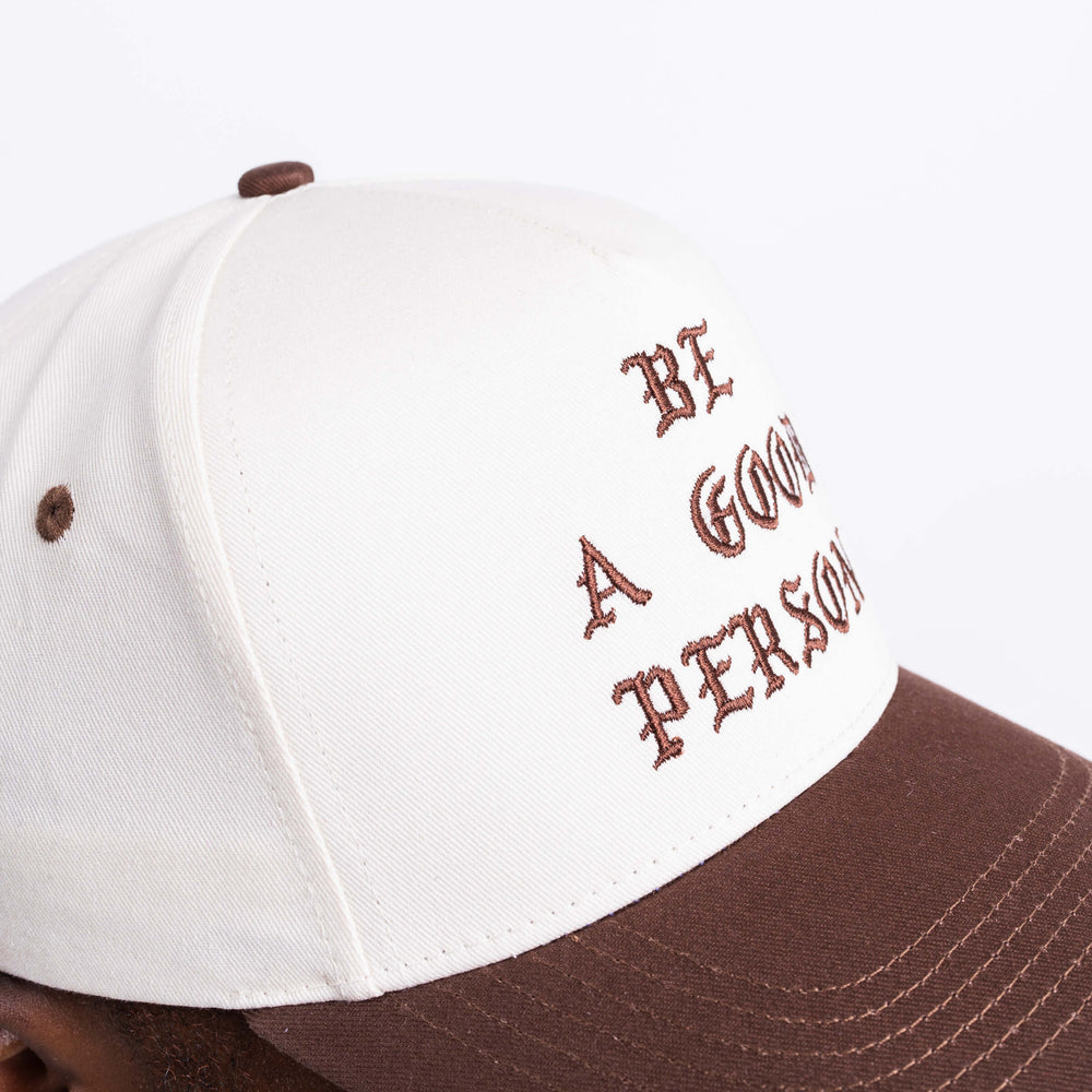 
                      
                        Saint Script Snapback Hat - Cream/Brown
                      
                    