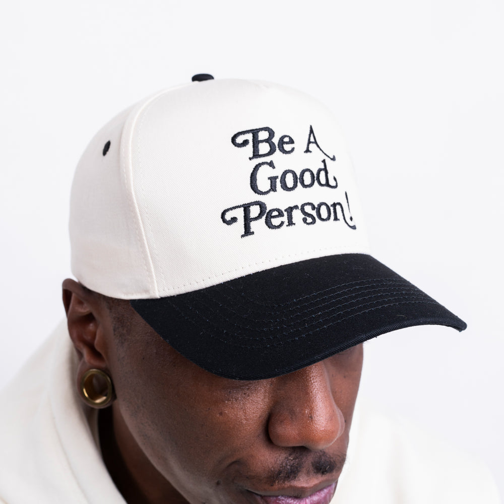 
                      
                        Exclamation Snapback Hat - Cream/Black
                      
                    