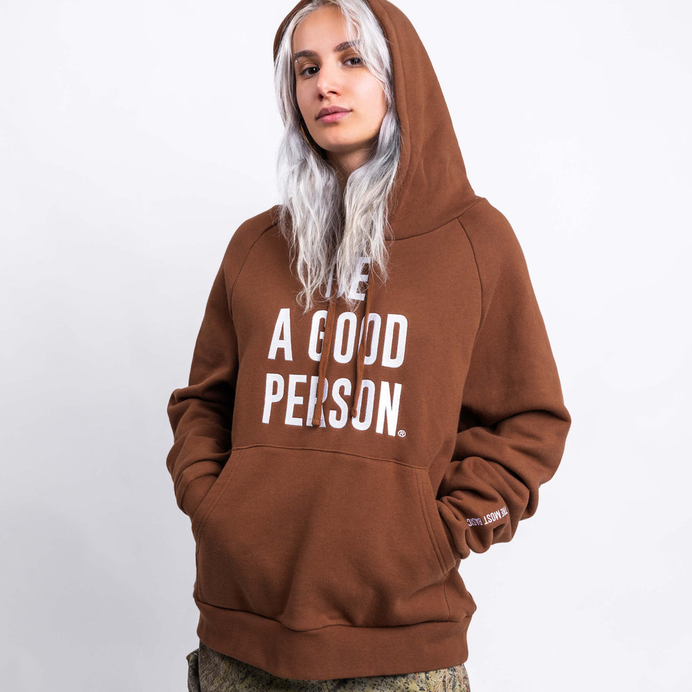 
                      
                        Signature Embroidered Hoodie - Cocoa
                      
                    