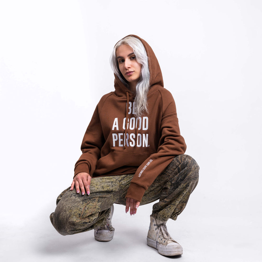 
                      
                        Signature Embroidered Hoodie - Cocoa
                      
                    