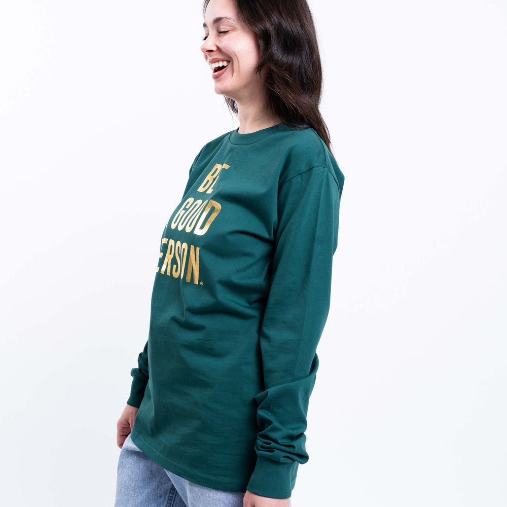 
                      
                        Foil Long Sleeve - Green/Gold
                      
                    