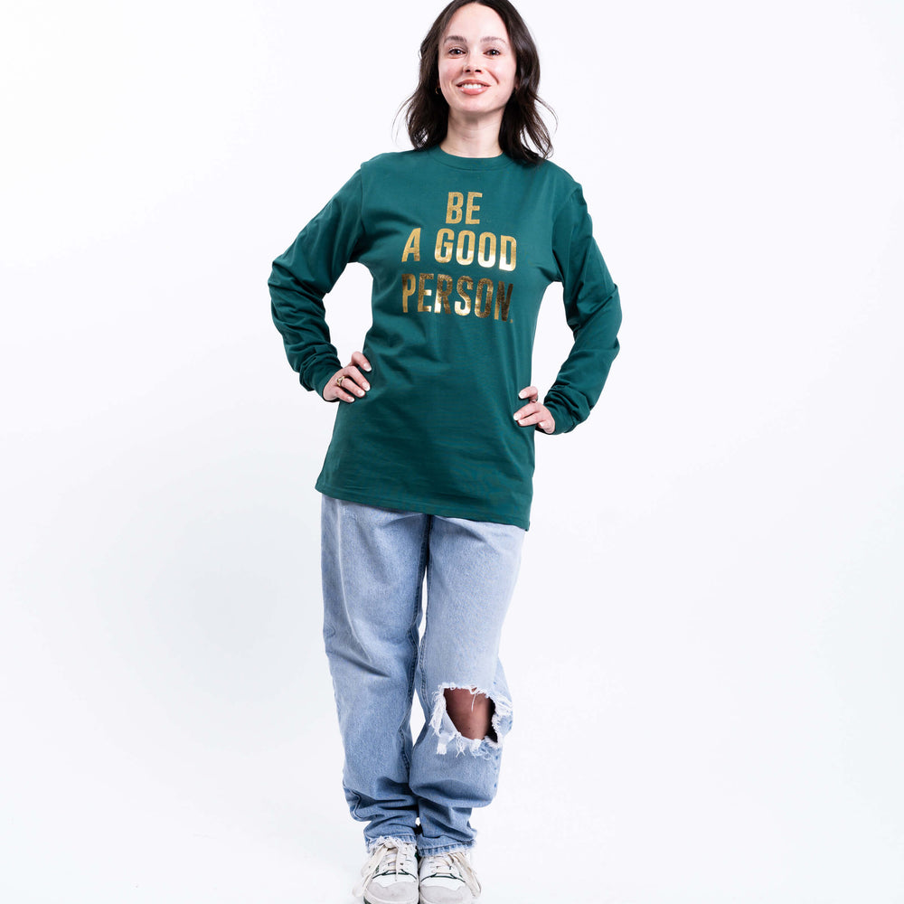 
                      
                        Foil Long Sleeve - Green/Gold
                      
                    