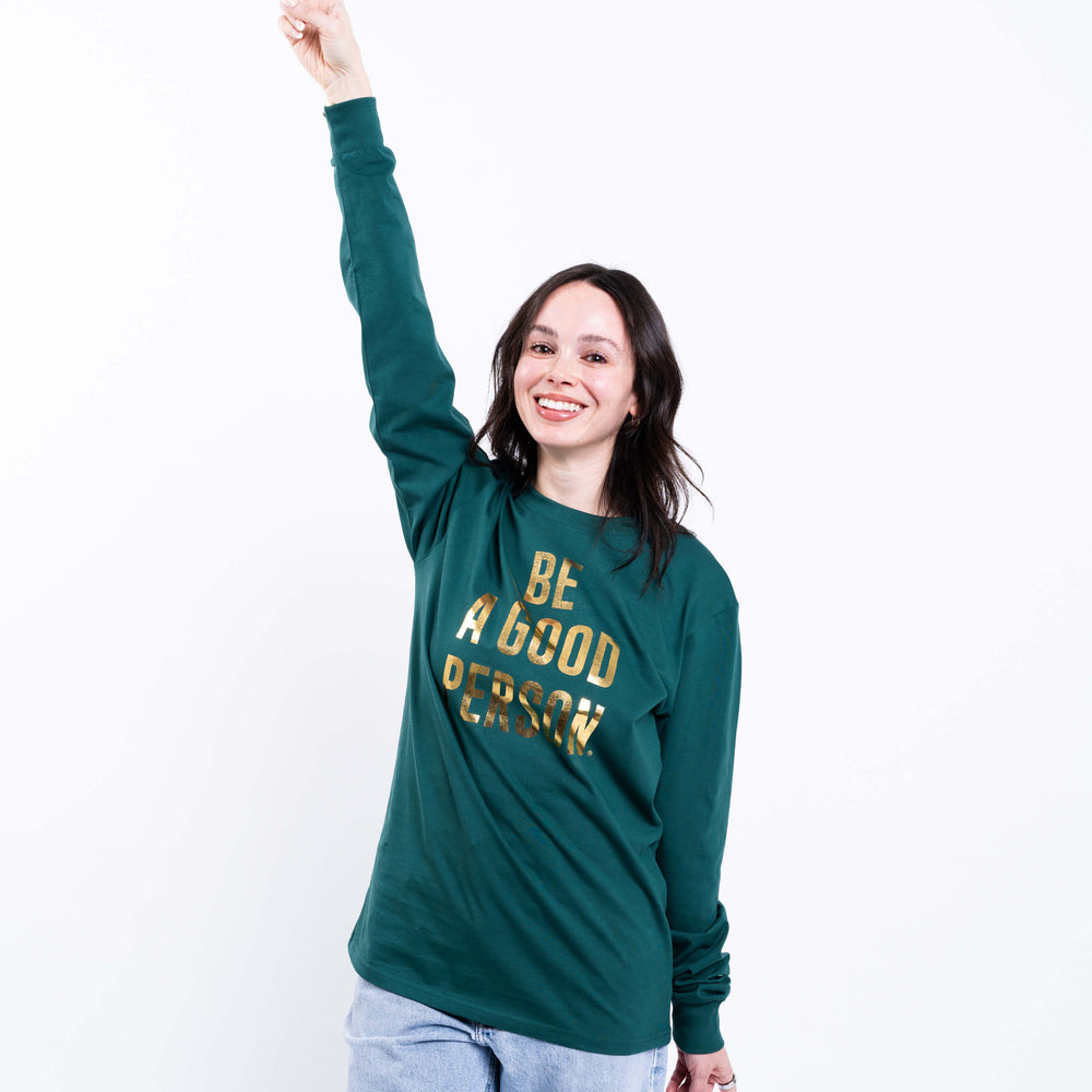 
                      
                        Foil Long Sleeve - Green/Gold
                      
                    