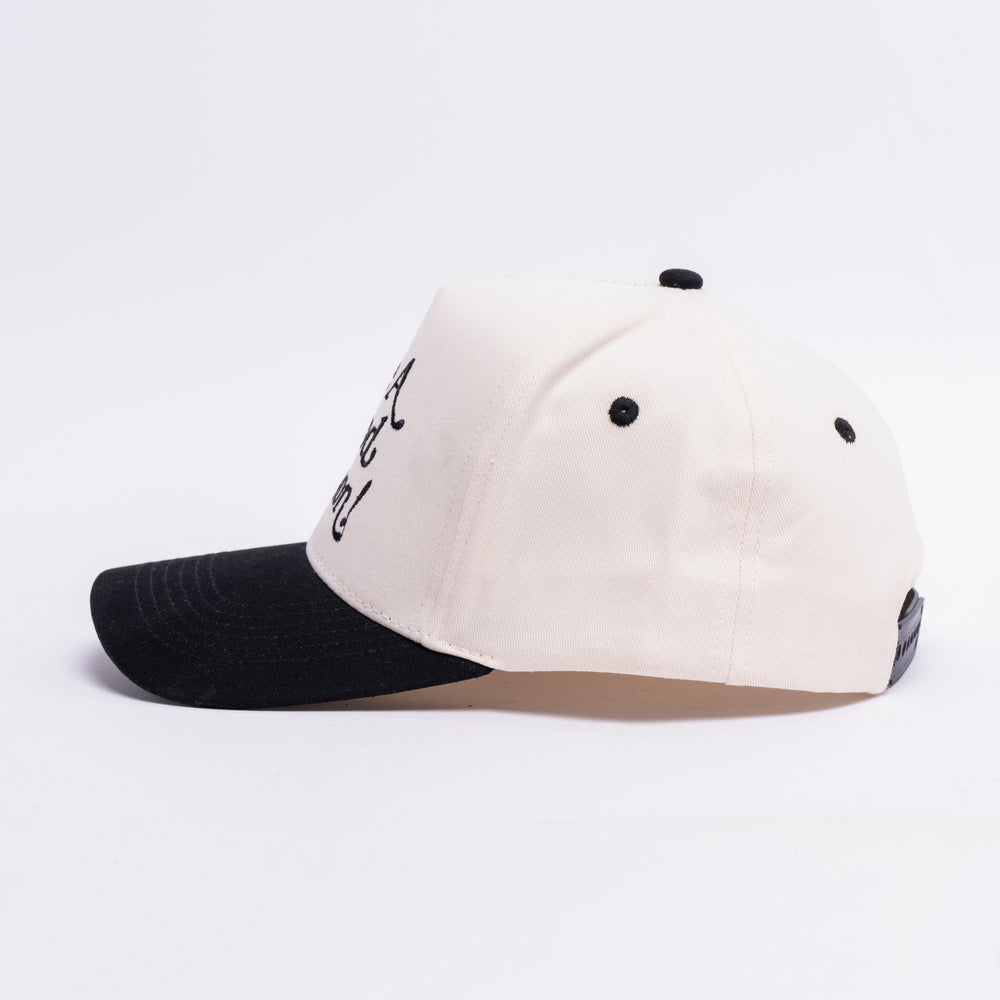 
                      
                        Exclamation Snapback Hat - Cream/Black
                      
                    