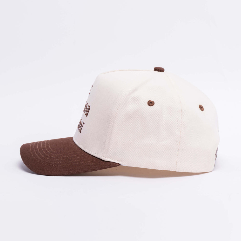 
                      
                        Saint Script Snapback Hat - Cream/Brown
                      
                    