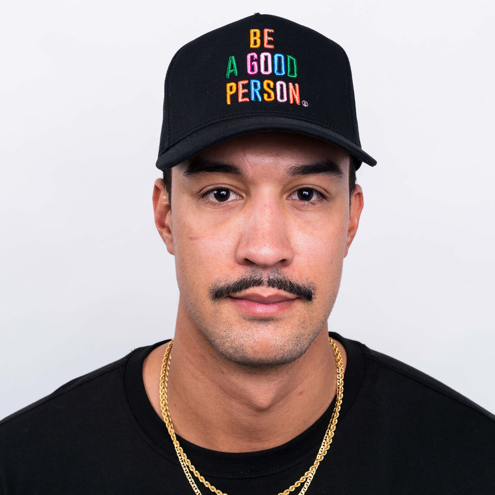 Color Spectrum Snapback Hat - Black