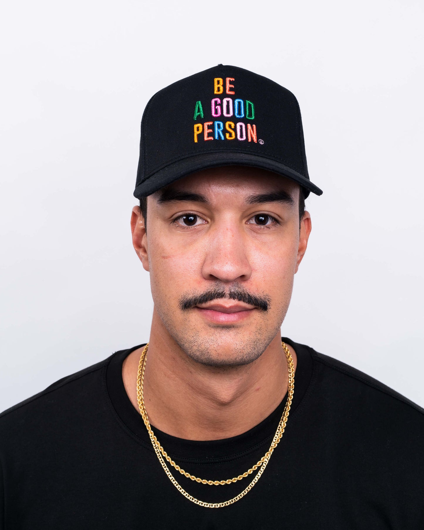 Color Spectrum Snapback Hat - Black