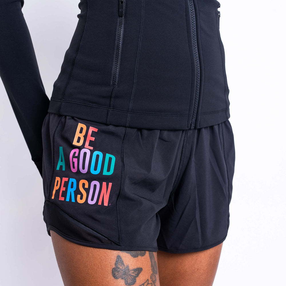 Hotty Hot Low-Rise Lined Short 4" - Black - lululemon // BE A GOOD PERSON *Pre-Order*