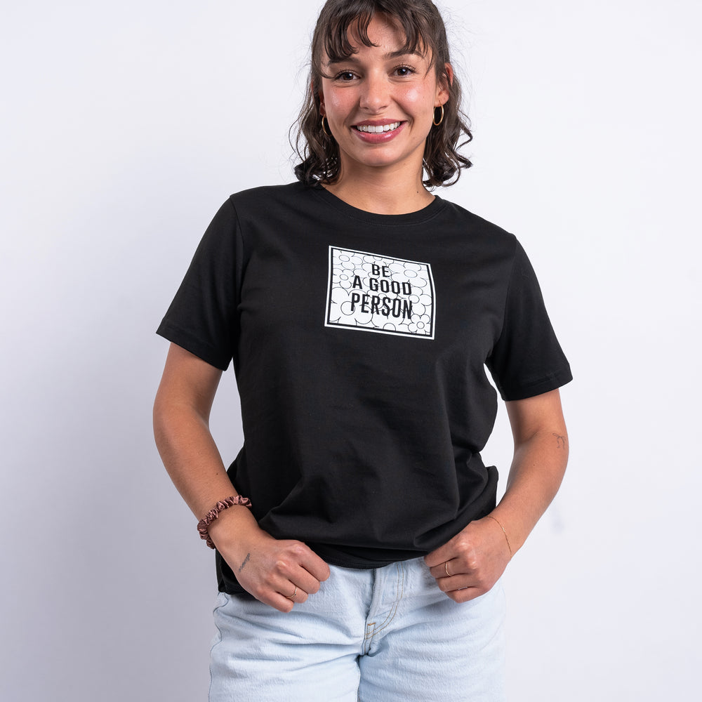 
                      
                        Box Floral Logo T-Shirt - Women's Fit - Black
                      
                    