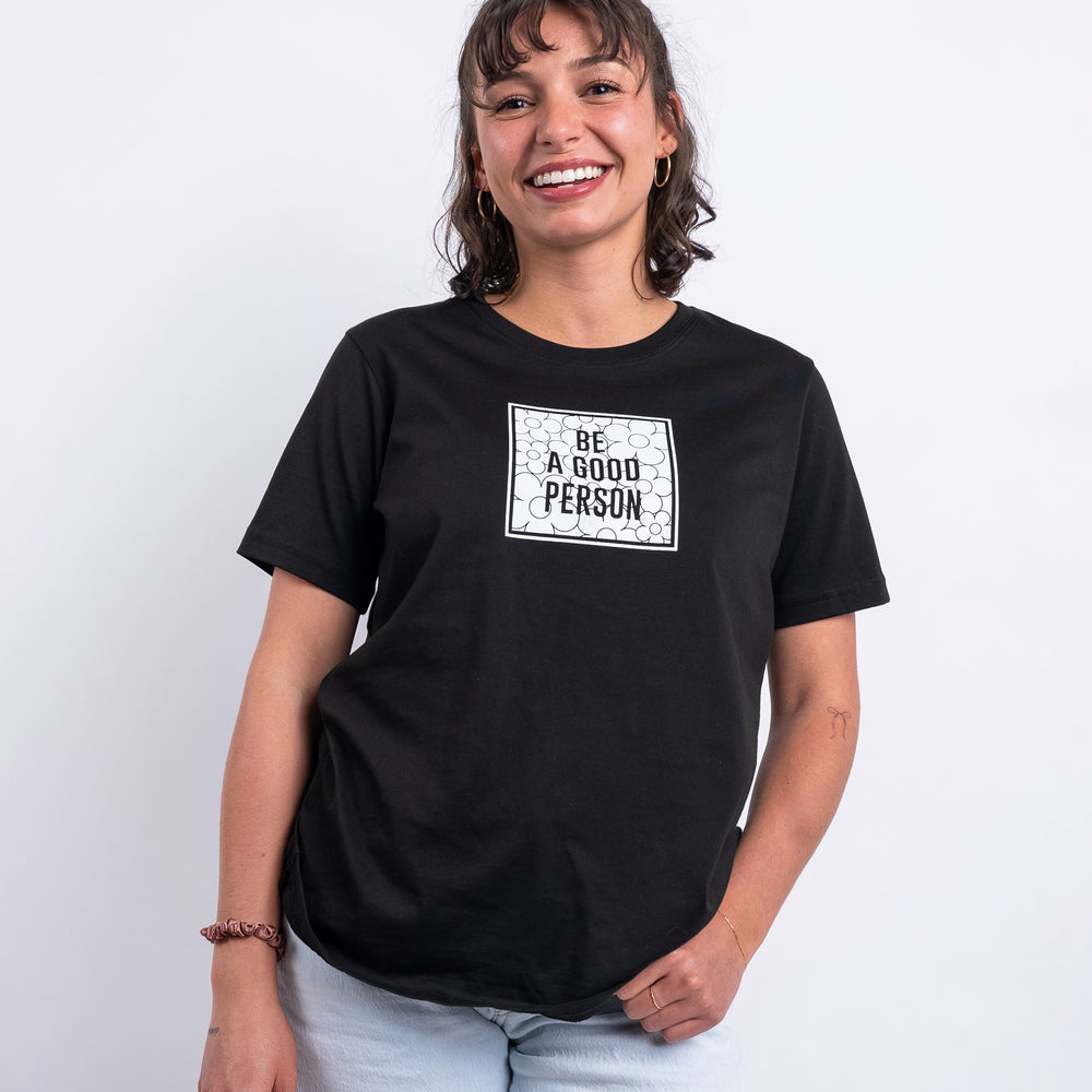 
                      
                        Box Floral Logo T-Shirt - Women's Fit - Black
                      
                    