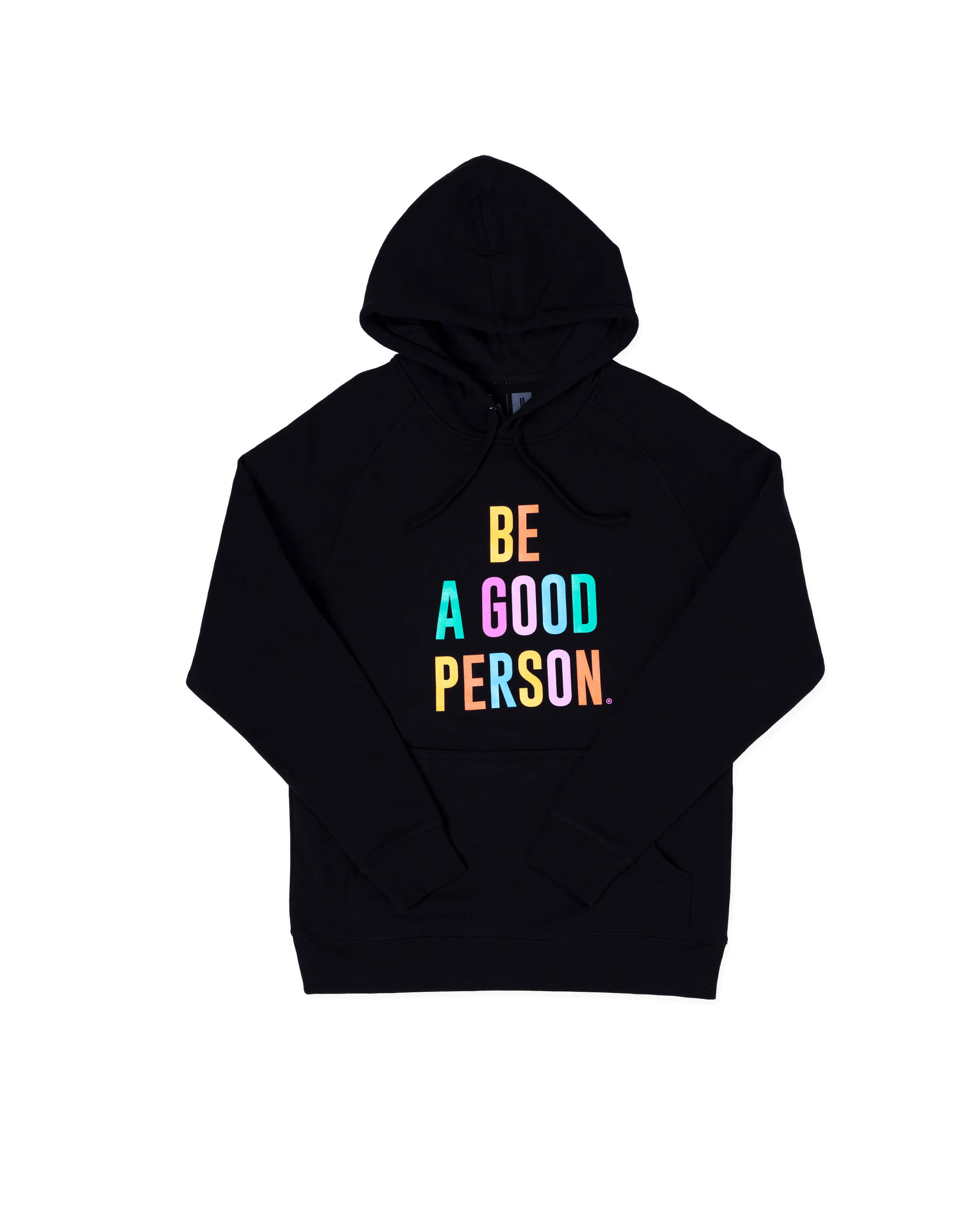 Xs Positive Motivational Kindness Most Basic Hoodie Black Color Spectrum Be A Good Person Streetwear with A Purpose