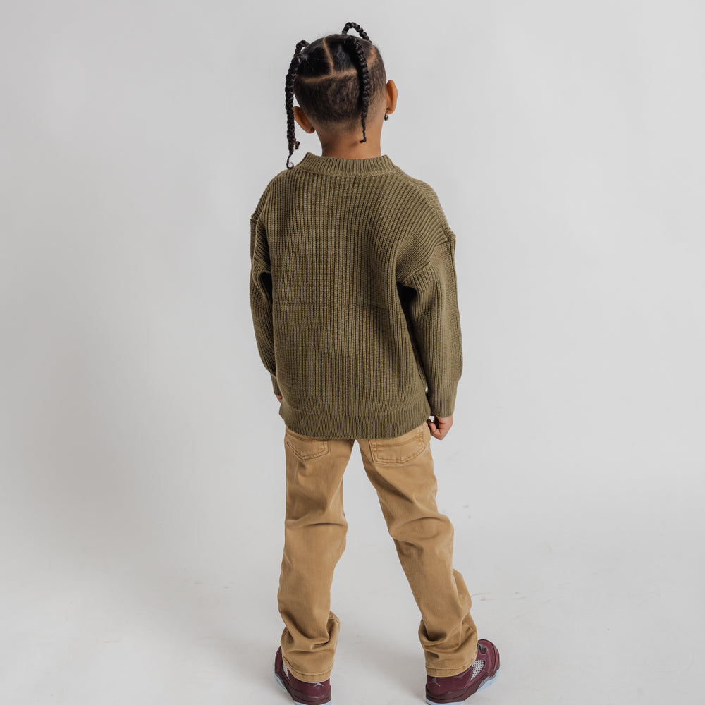 
                      
                        Signature Youth Knit Sweater - Olive
                      
                    