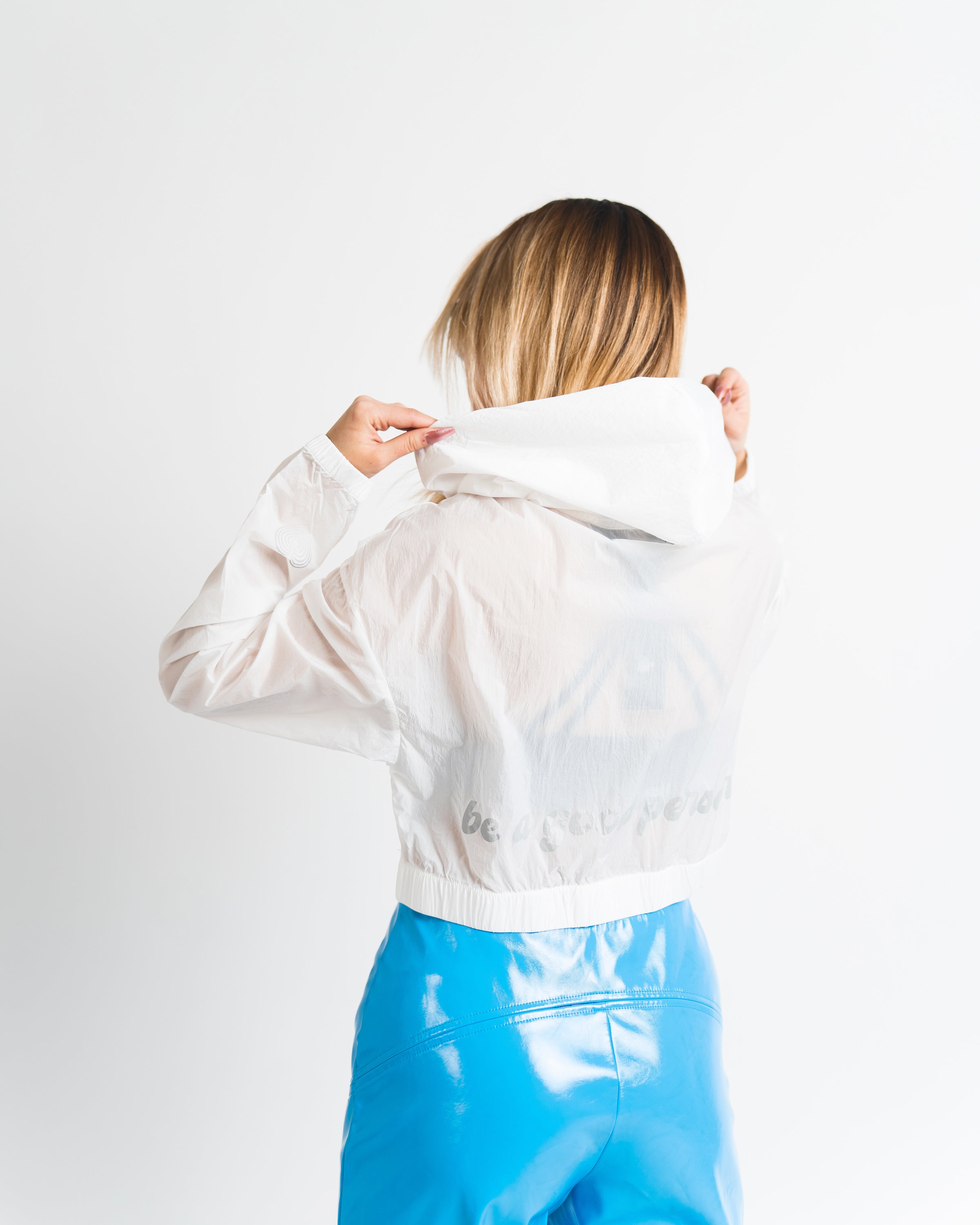 Festival Crop Jacket White Be A Good Person